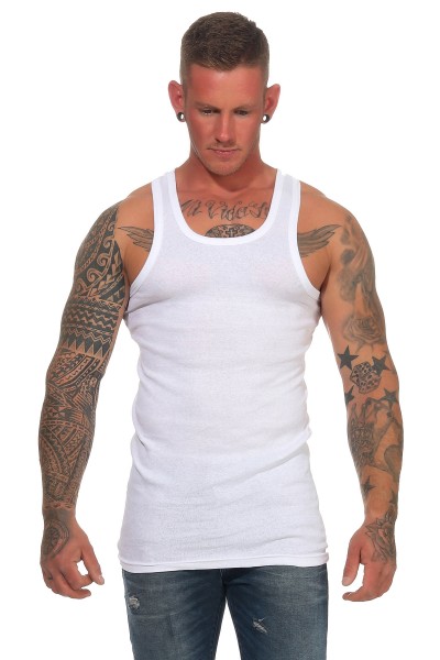 4er Pack Herren Unterhemd weiss Achselhemd Fein oder Doppelripp aus 100% Baumwolle S-6XL