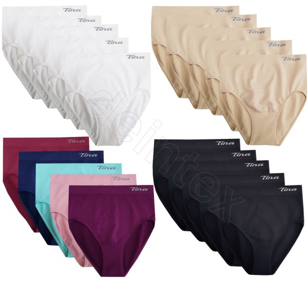 Damen Taillenslips Unterwäsche Schlüpfer Unterhose im 5er oder 10er Pack aus weicher Microfaser Gr.