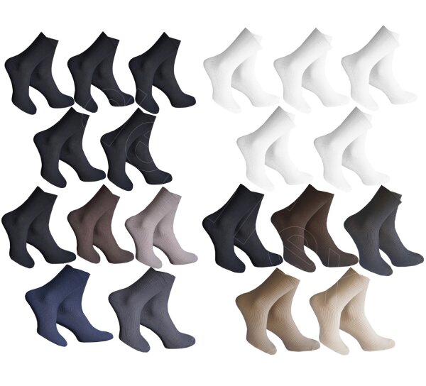 Diabetikersocken Gesundheitssocken venenfreundlich für empfindliche Füße ohne Gummidruck Baumwolle