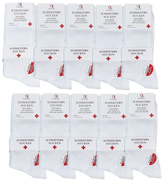 Arztsocken - Schwesternsocken - Kliniksocken - Berufssocken handgekettelt & Kochfest aus Baumwolle