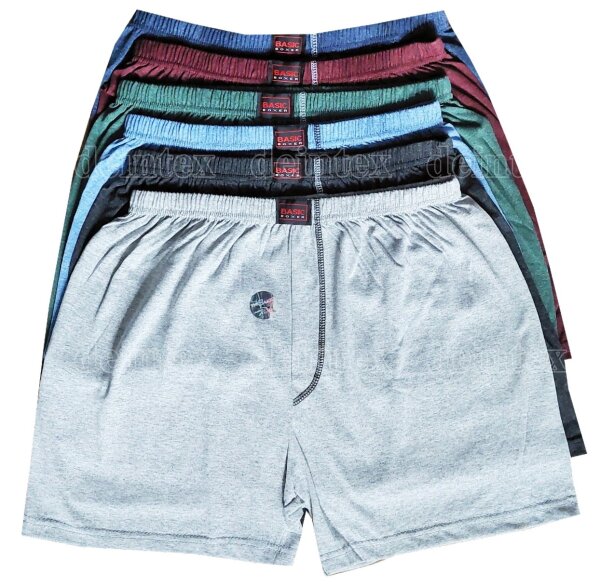 6er Pack Herren Boxershorts ohne Eingriff im Farbenmix aus Baumwolle Gr.S-6XL Art.4500 8 = XL