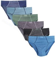 6er Pack Herren Sportslips Unterhose gestreift aus 100%...