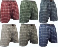 6er Pack Herren Boxershorts kariert ohne Eingriff im...